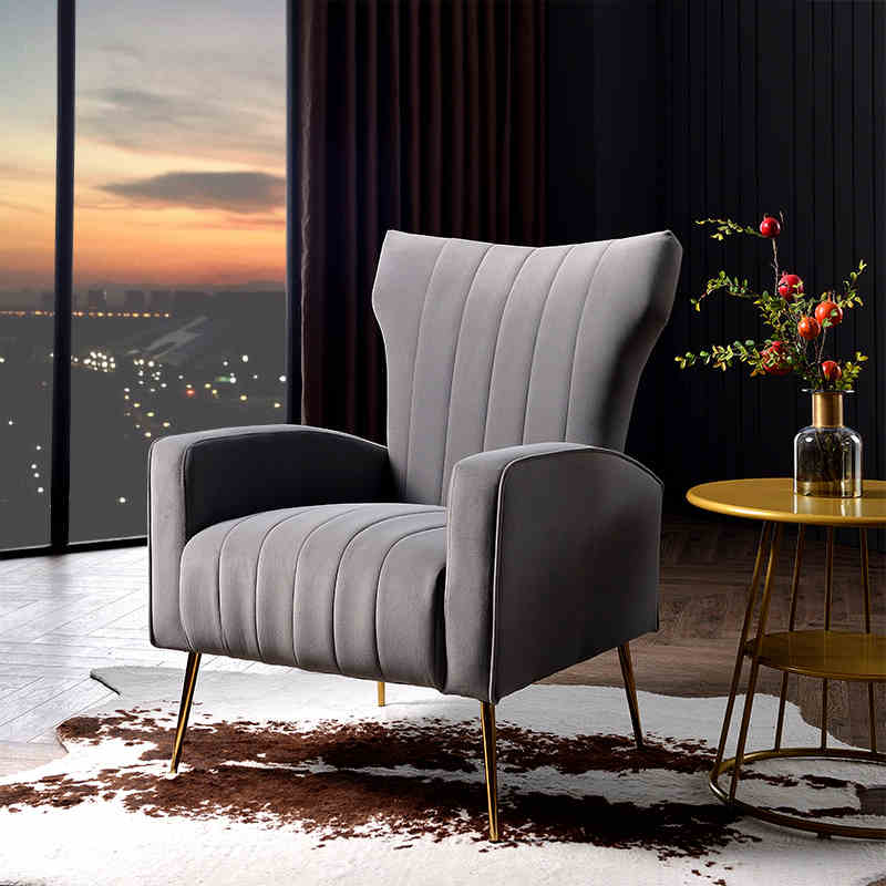 American light luxury tiger chair simple modern leisure Nordic living room bedroom small apartment fabric sofa complete