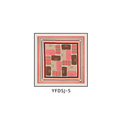 FEN DI di silk scarf decorative painting FEN modern light luxury senior sense square hanging painting restaurant dining room porch murals