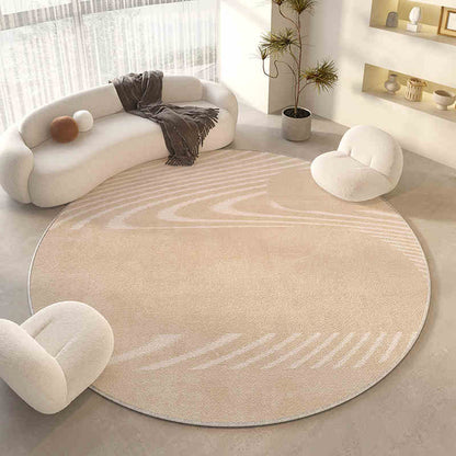Round carpet Deluxe living room chair cushion Cloakroom bedroom floor mat cream air household bed blanket machine washable