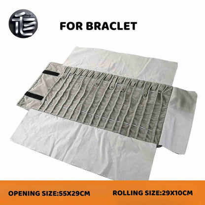 Jewelry roll,Jewelry travel case,Velvet jewelry roll,Leather jewelry organizer,Jewelry pouch,Compact jewelry roll