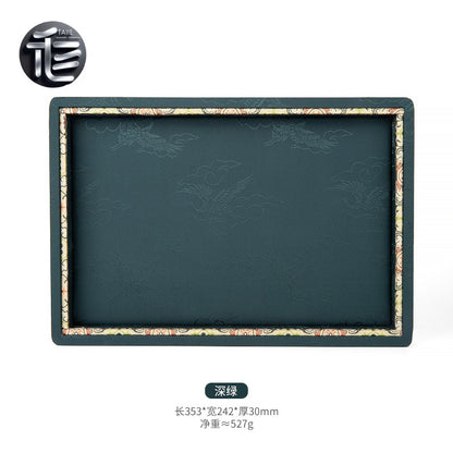 Jacquard Fabric Tray with Embossed Pattern for Jewelry and Tea Display