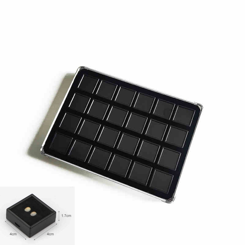 Lightweight Aluminum Tray with Clear Plastic Gemstone Box – Velvet-Flocked Sponge Insert,