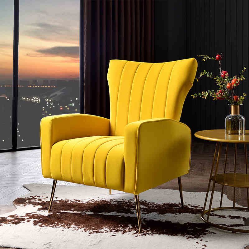 American light luxury tiger chair simple modern leisure Nordic living room bedroom small apartment fabric sofa complete