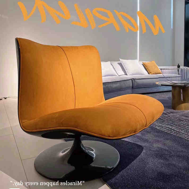 Designer baxter minimalist casual living room creative light luxury single FRP revolving lazy duck bill sofa chair