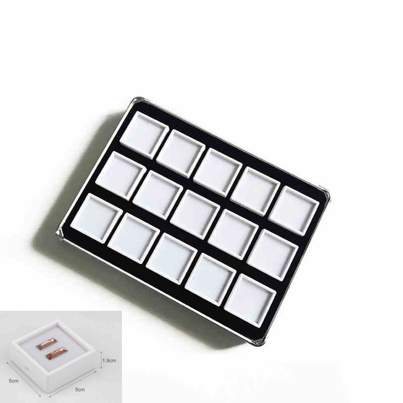 Lightweight Aluminum Tray with Clear Plastic Gemstone Box – Velvet-Flocked Sponge Insert,