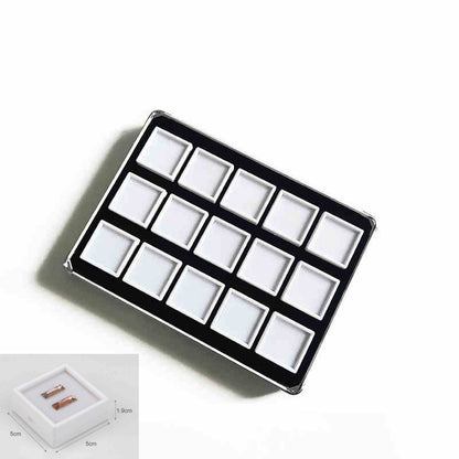 Lightweight Aluminum Tray with Clear Plastic Gemstone Box – Velvet-Flocked Sponge Insert,