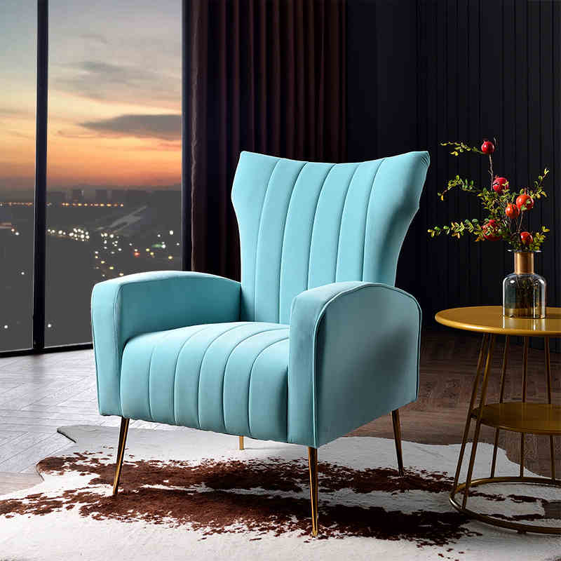 American light luxury tiger chair simple modern leisure Nordic living room bedroom small apartment fabric sofa complete