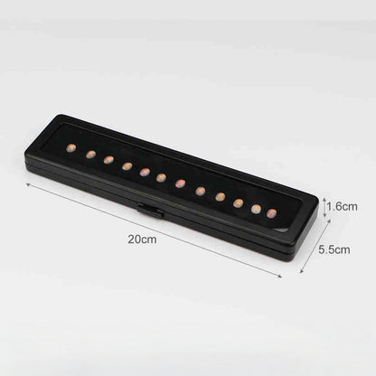 Metal Gemstone Display Box for Loose Stones, Silver-Plated Storage, Self-Locking Snap, Glass Top