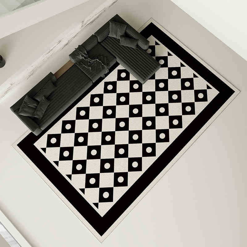 Grey carpet living room light luxury high-end high-end washable rub home sofa floor mat