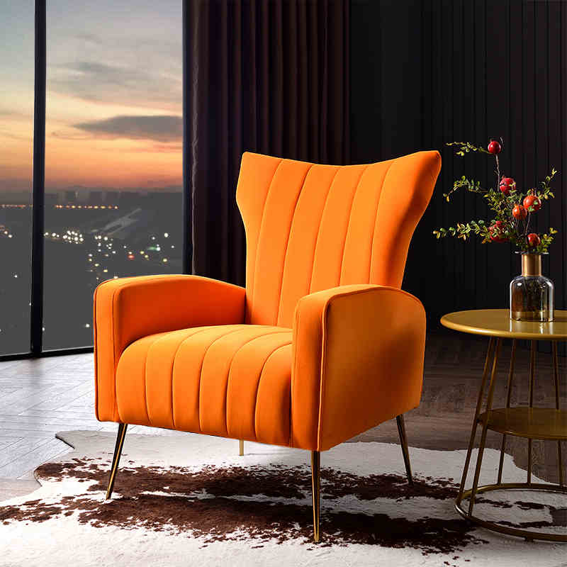 American light luxury tiger chair simple modern leisure Nordic living room bedroom small apartment fabric sofa complete