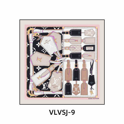 Silk scarf decoration painting modern light luxury high-end L painting V new clothing store cloakroom bedroom bedside hanging painting living room