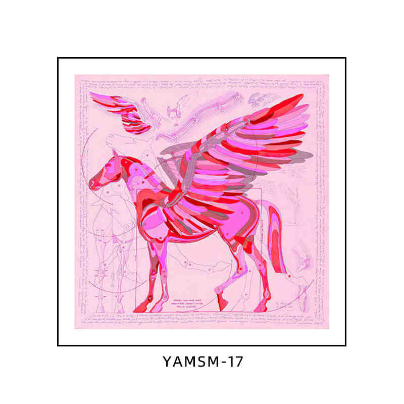 Love horse silk scarf hanging painting mounted modern light luxury high-grade restaurant dining room decorative painting porch living room bedroom painting official