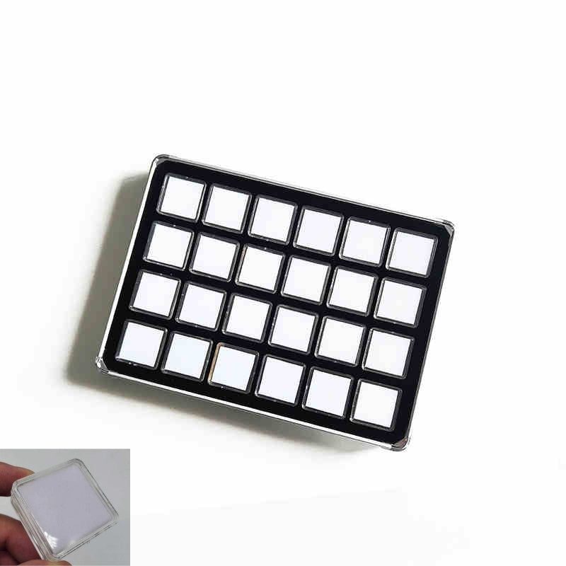 Lightweight Aluminum Tray with Clear Plastic Gemstone Box – Velvet-Flocked Sponge Insert,