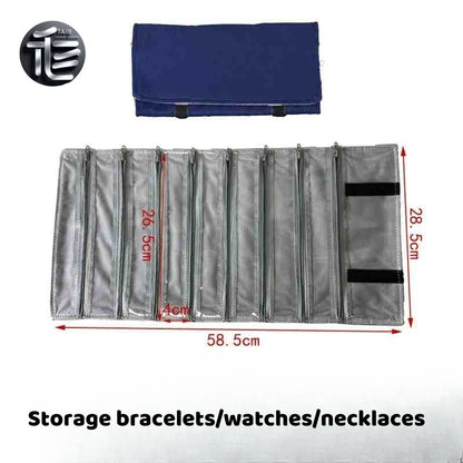 Jewelry Display Roll for Vendor, Foldable Cloth Organizer for Craft Show, Booth Supply