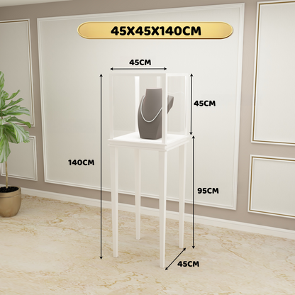 Jewelry display case,Glass jewelry cabinet,Retail jewelry showcase,Countertop jewelry display,Lockable jewelry case,LED jewelry cabinet