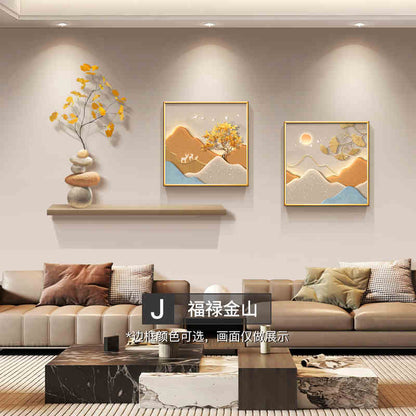 The new style has the backing of the living room decorative painting high-grade wall painting modern simple high-grade sense of sofa background wall hanging painting