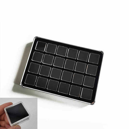 Lightweight Aluminum Tray with Clear Plastic Gemstone Box – Velvet-Flocked Sponge Insert,