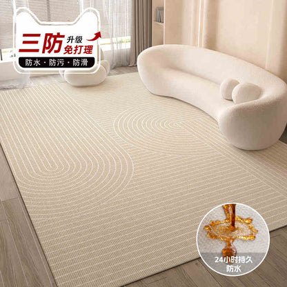 Cream wind carpet living room light luxury senior sense home sofa floor mat bedroom waterproof wash free wipe