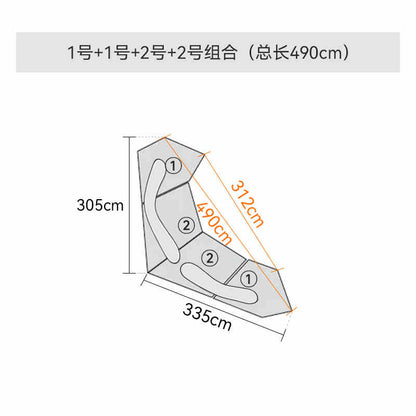 Abnormity module rock sofa Villa abnormity personality combination designer large flat fabric sofa