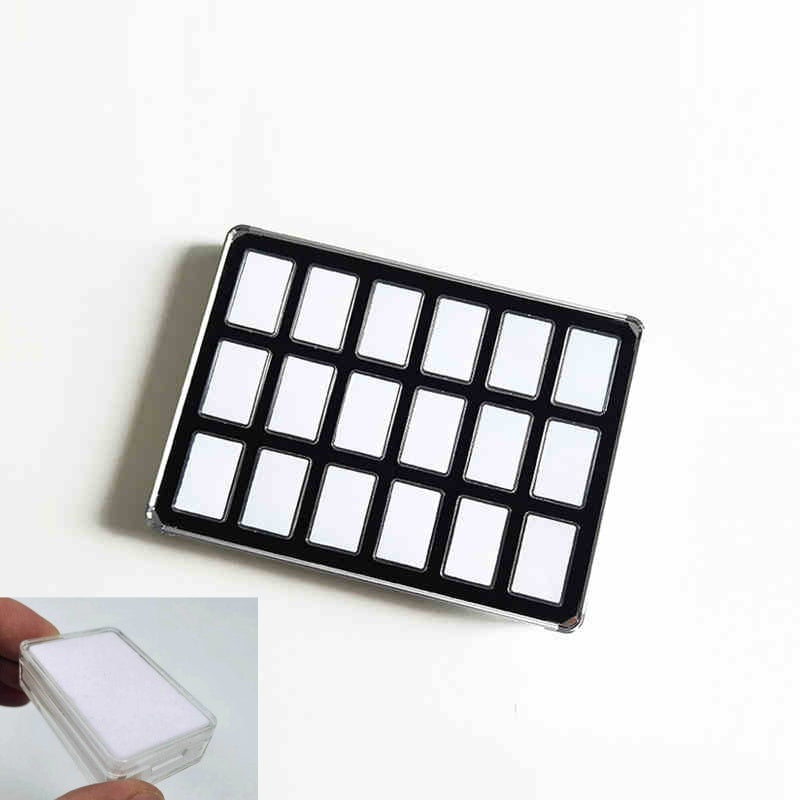 Lightweight Aluminum Tray with Clear Plastic Gemstone Box – Velvet-Flocked Sponge Insert,