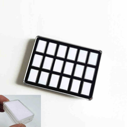Lightweight Aluminum Tray with Clear Plastic Gemstone Box – Velvet-Flocked Sponge Insert,