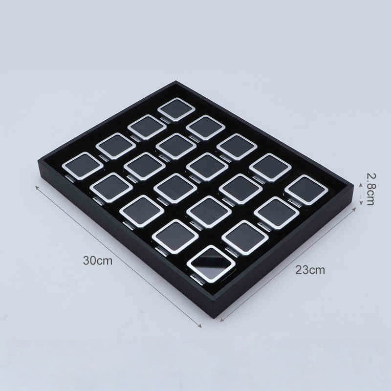 Metal Gemstone Display Box for Loose Stones, Silver-Plated Storage, Self-Locking Snap, Glass Top