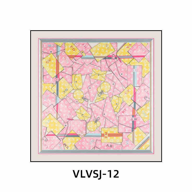 Silk scarf decoration painting modern light luxury high-end L painting V new clothing store cloakroom bedroom bedside hanging painting living room