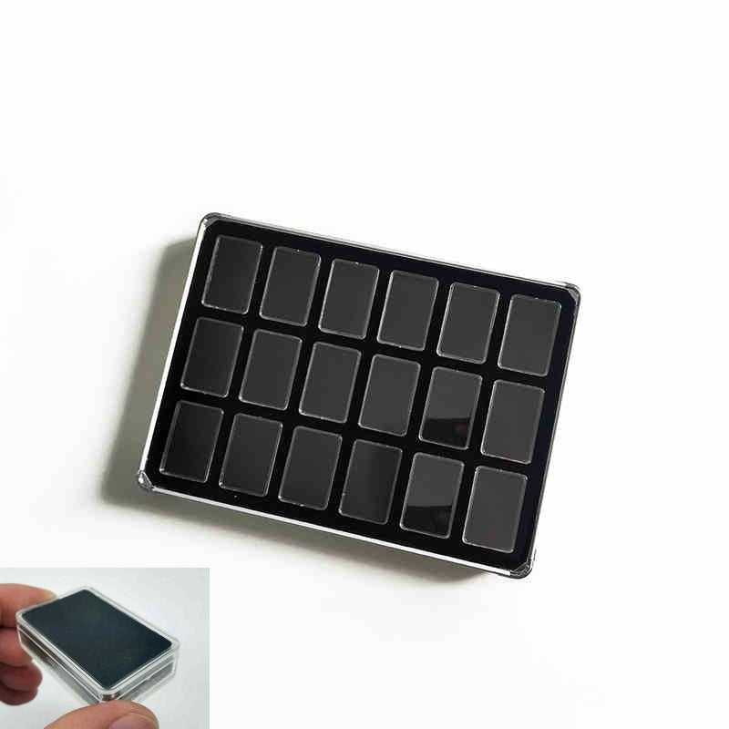 Lightweight Aluminum Tray with Clear Plastic Gemstone Box – Velvet-Flocked Sponge Insert,