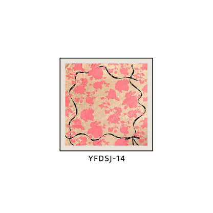 FEN DI di silk scarf decorative painting FEN modern light luxury senior sense square hanging painting restaurant dining room porch murals