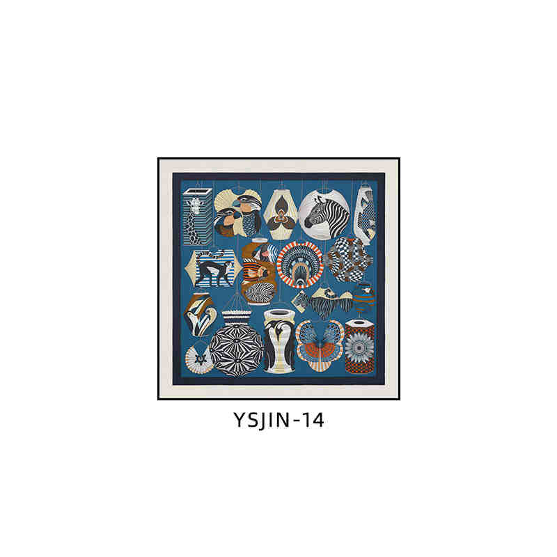 Love horse silk scarf decoration painting Shi high-end light luxury porch square horse hanging painting restaurant living room bedroom room landing