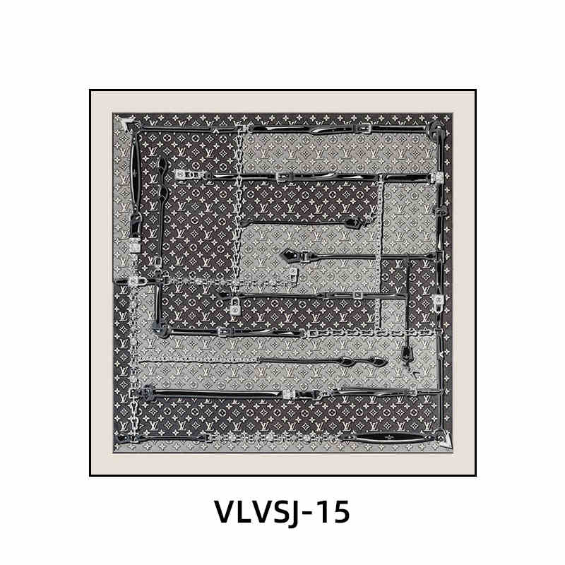 Silk scarf decoration painting modern light luxury high-end L painting V new clothing store cloakroom bedroom bedside hanging painting living room