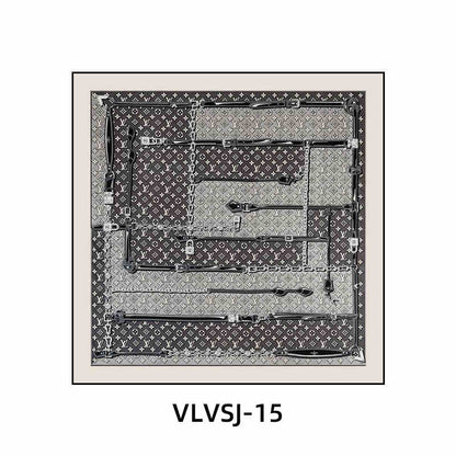 Silk scarf decoration painting modern light luxury high-end L painting V new clothing store cloakroom bedroom bedside hanging painting living room