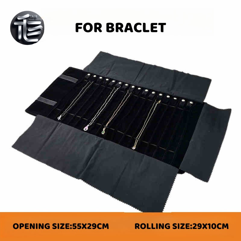 Jewelry roll,Jewelry travel case,Velvet jewelry roll,Leather jewelry organizer,Jewelry pouch,Compact jewelry roll