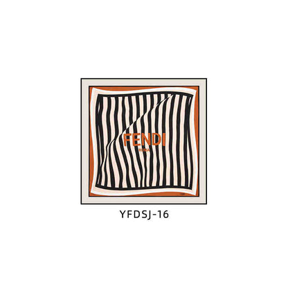 FEN DI di silk scarf decorative painting FEN modern light luxury senior sense square hanging painting restaurant dining room porch murals