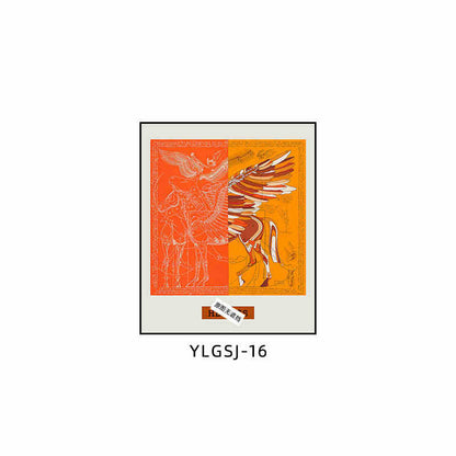 Love code silk scarf hanging painting light luxury high-end living room porch decorative painting European restaurant sofa background wall floor painting