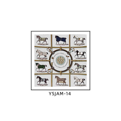 Love horse silk scarf hanging painting mounted modern light luxury high-grade restaurant dining room decorative painting porch living room bedroom painting official