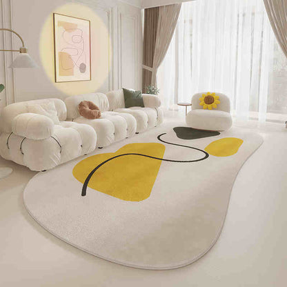 Cream wind special-shaped carpet living room light luxury luxury sofa home light green clouds irregular cushion bedroom