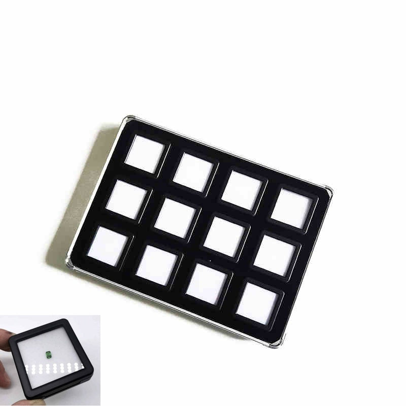 Lightweight Aluminum Tray with Clear Plastic Gemstone Box – Velvet-Flocked Sponge Insert,