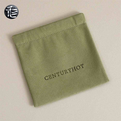 5pcs Luxury Suede Jewelry Pouch, Beige Microfiber Gift Packaging Bag