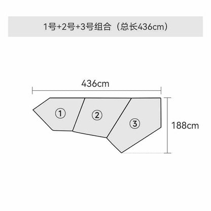 Abnormity module rock sofa Villa abnormity personality combination designer large flat fabric sofa