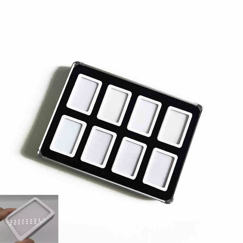 Lightweight Aluminum Tray with Clear Plastic Gemstone Box – Velvet-Flocked Sponge Insert,