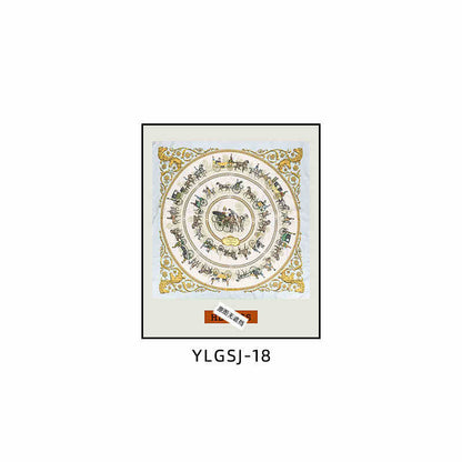 Love code silk scarf hanging painting light luxury high-end living room porch decorative painting European restaurant sofa background wall floor painting