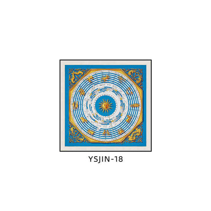 Love horse silk scarf decoration painting Shi high-end light luxury porch square horse hanging painting restaurant living room bedroom room landing