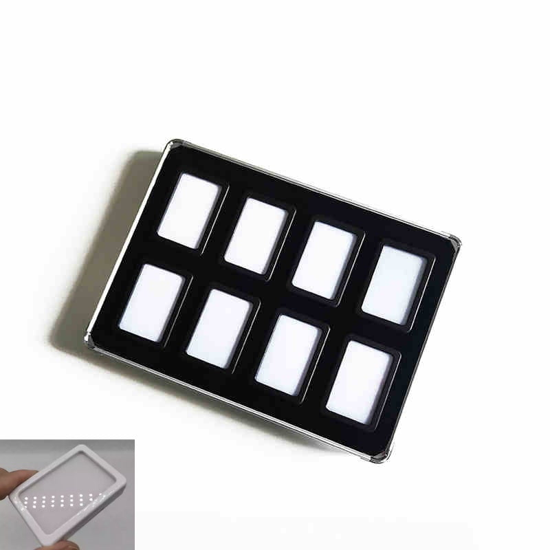 Lightweight Aluminum Tray with Clear Plastic Gemstone Box – Velvet-Flocked Sponge Insert,