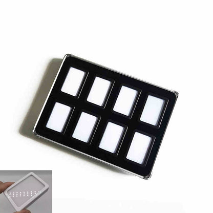 Lightweight Aluminum Tray with Clear Plastic Gemstone Box – Velvet-Flocked Sponge Insert,