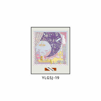 Love code silk scarf hanging painting light luxury high-end living room porch decorative painting European restaurant sofa background wall floor painting