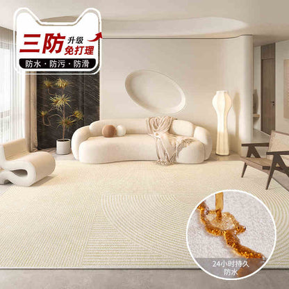 Cream wind carpet living room light luxury senior sense home sofa floor mat bedroom waterproof wash free wipe