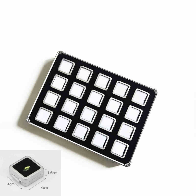 Lightweight Aluminum Tray with Clear Plastic Gemstone Box – Velvet-Flocked Sponge Insert,