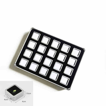 Lightweight Aluminum Tray with Clear Plastic Gemstone Box – Velvet-Flocked Sponge Insert,