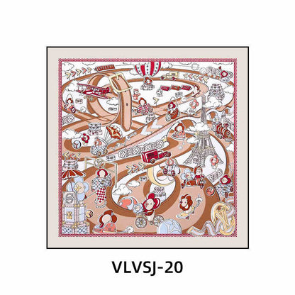 Silk scarf decoration painting modern light luxury high-end L painting V new clothing store cloakroom bedroom bedside hanging painting living room